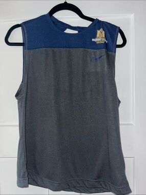 Nike Sleeveless Athletic Tank Top - Blue & Gray with Murray State Logo
